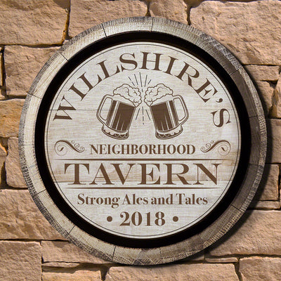 Ales and Tales Neighborhood Tavern Custom Sign